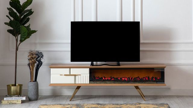 Yosun Beyaz Şömineli